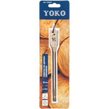 Сверло по дереву перьевое 16х152мм Yoko