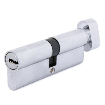 Цилиндровый механизм PALLADIUM ZN 90 перф. ключ-вертушка хром