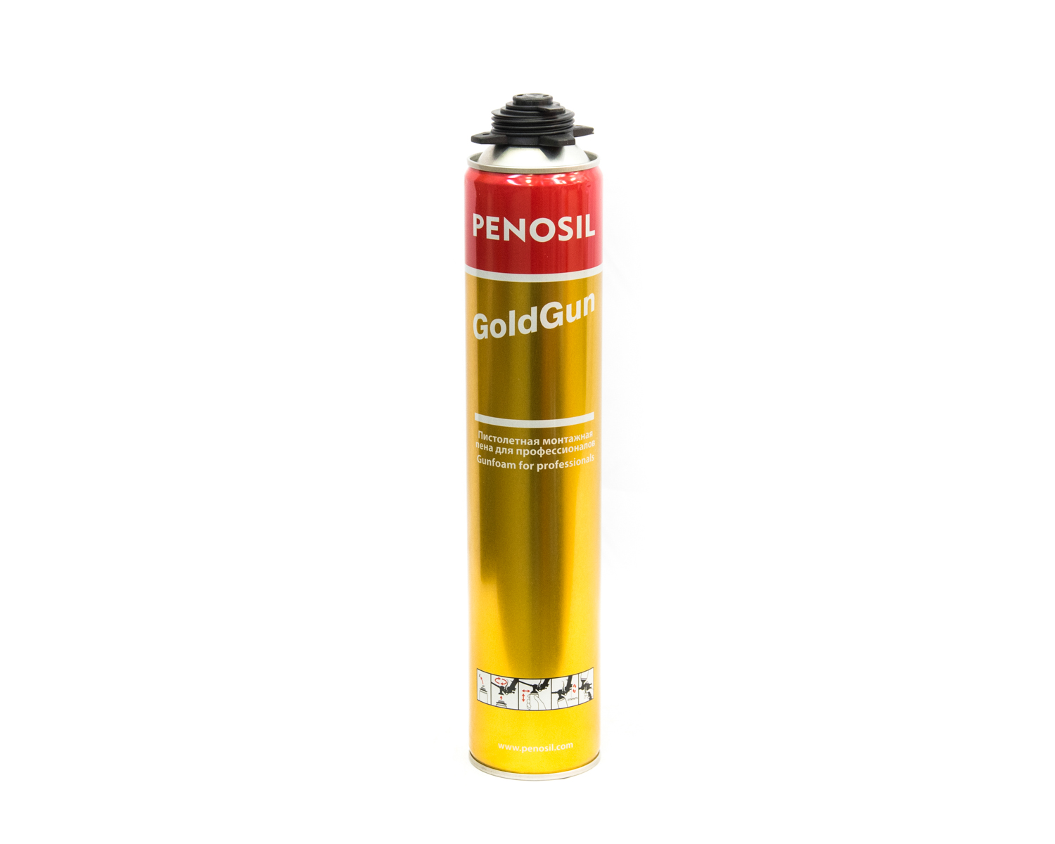 Пена монтажная Penosil GoldGun 65 профессиональная всесезонная, 875 мл