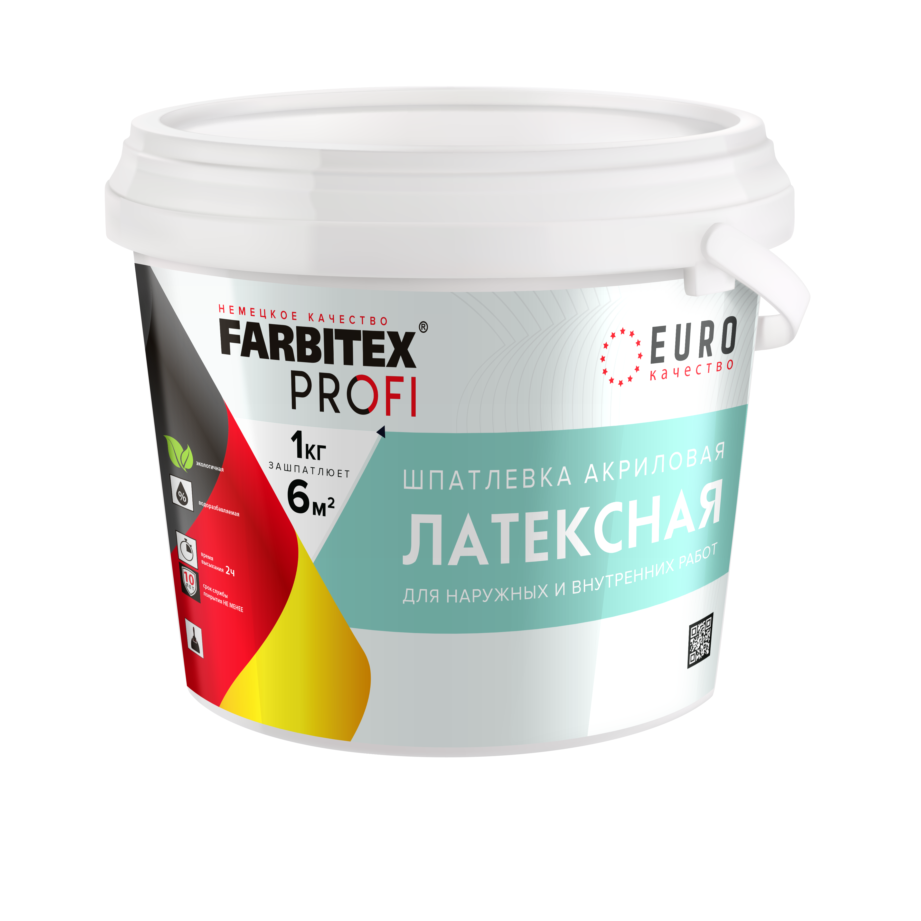 Шпатлевка акриловая латексная (1.5 кг) FARBITEX PROFI