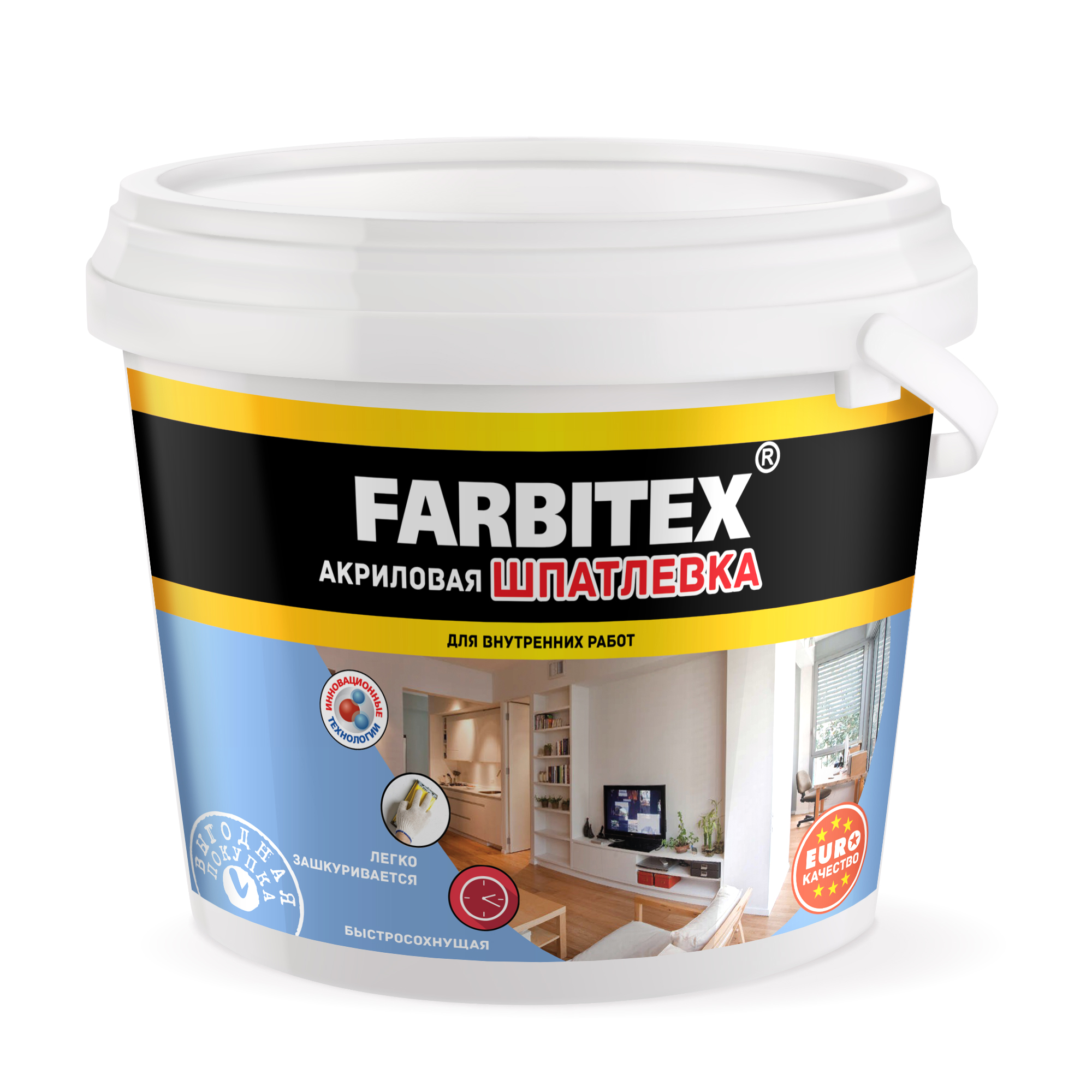 Шпатлевка акриловая базовая Farbitex, 3,5 кг