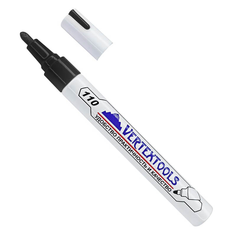 Маркер-краска строительный черный Vertextools